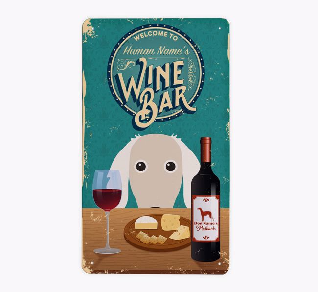 Wine Bar: Personalised {breedFullName} Metal Sign